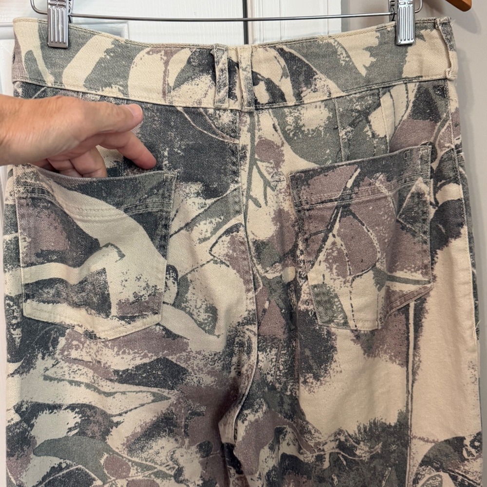 Anthropologie Pilcro Skipper Wide Leg Camo Pants Womens Size 30 Grey Streetwear - Picture 4 of 14